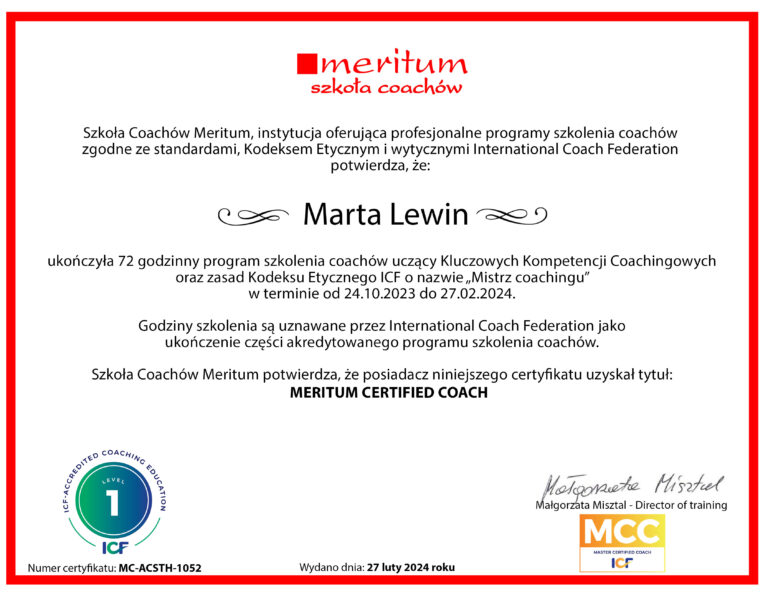Certyfikat Marta Lewin PL (1)